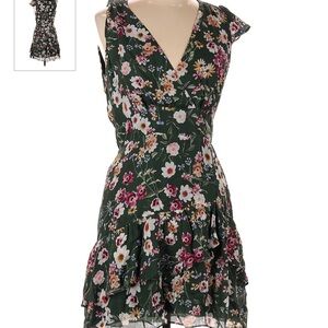 Parker NWT Floral Silk Wrap Mini Dress
